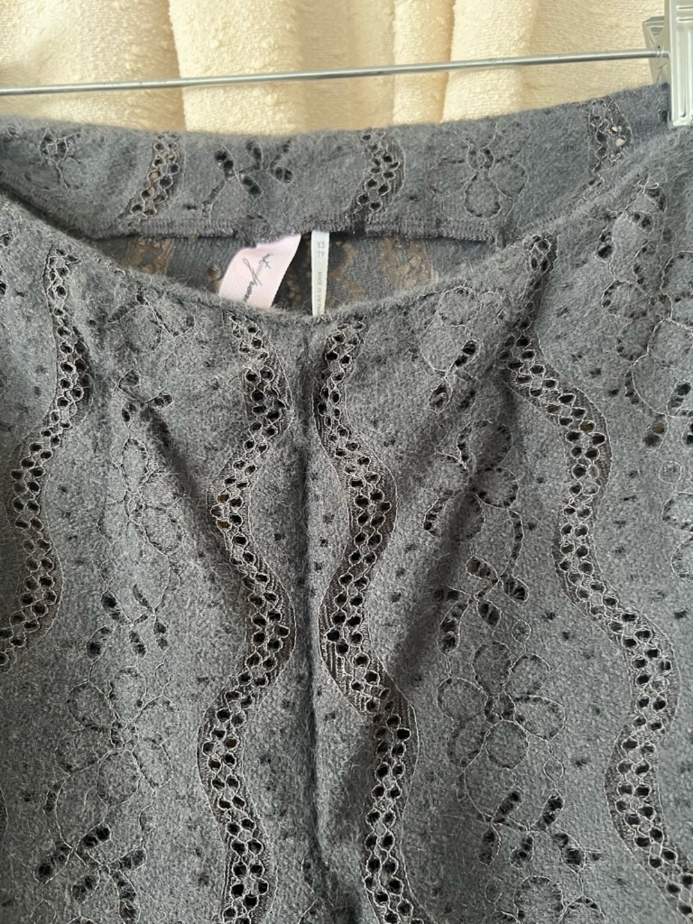 Black Lace Flared Pants - Picture 3 of 4